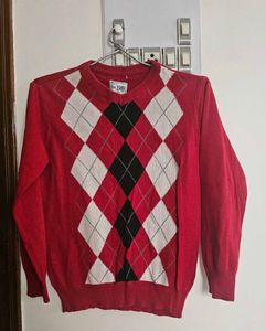 Red Argyle Sweater