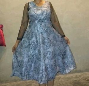 Elegant Grey A-Line Dress