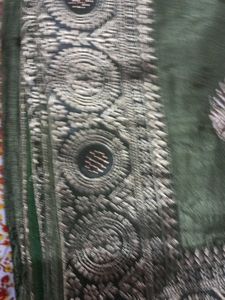 Green Silk Saree with Blouse