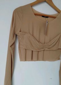 Shein Ruched Front Crop Top