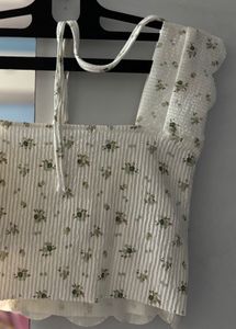 Floral padded Crop Top