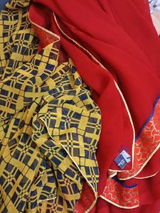 Red Ethnic Saree with Blouse