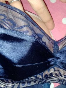 Navy Blue Lace Bra