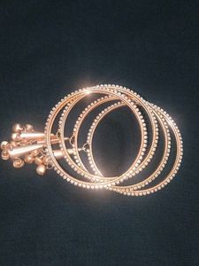 Gold Bangles with Bells