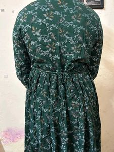 Green Floral Print Maternity Dress