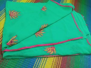 Green Embroidered Saree