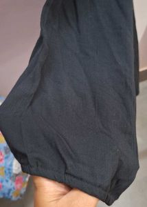 Floral Embroidered Black Top