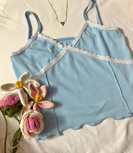 Light Blue lace top (S)