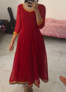 Red Anarkali Kurti