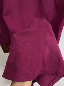 Kashmiri purple kurti with embroidered border