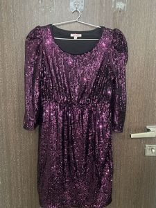 Pretty Purple Embellished Dress