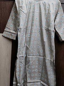 Embroidered Kurti - Beige