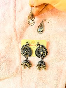 Oxidised Earrings Pair