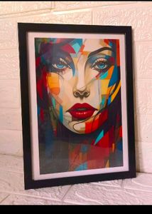 BLUE EYE LADY WALL DECOR FRAMES