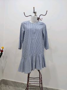 Striped Ruffle Hem Dress