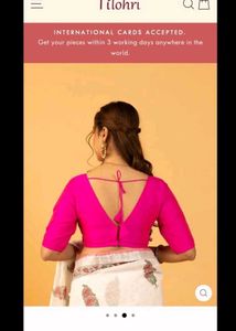 Tilhori Deep Pink V Neck Blouse