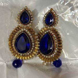 Elegant Blue Stone Earrings