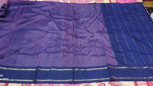 Elegant Vintage Pure Zari Striped Saree