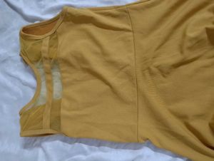 Mustard Yellow Fit &amp; Flare Dress