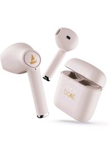 Boat Airdopes 131 Upto 60 Hours ASAP charge Bluetooth Headset (Crimson Cream,True Wireless)