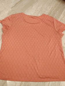 Peach Casual Top