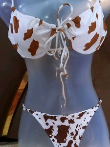 Moo-moo Print Sexy Bikini Set 👙 🐄