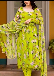Floral Green Anarkali Kurta Set❤️