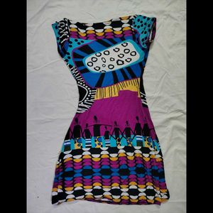 Colorful Print Dress