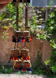 Multi Colour Oxidised Earring
