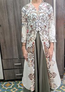 Elegant Floral Print Kurta