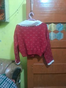 Red Knit Cardigan