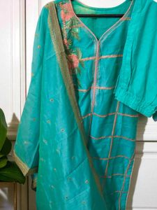 Party Wear  Heavy Kurta Pant Dupatta 3pc Set