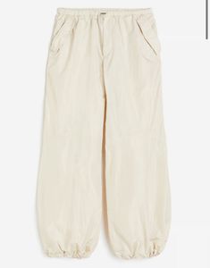 Light Beige Parachute Trousers