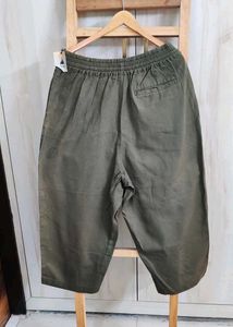 Olive Green Baggi Jean Waist-34 Length 36 Inch