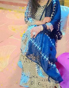 Bridal Engagement Skirt Kurti With Mirror Work
