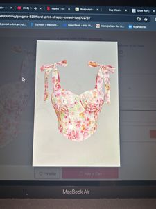 Floral Print Strappy Corset Top 🌸