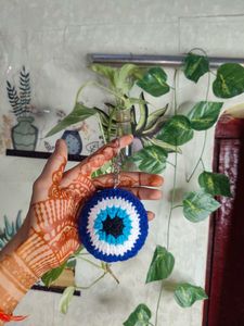 Evil Eye Crochet Keychain