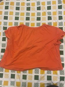 Orange Good Vibes Crop Top