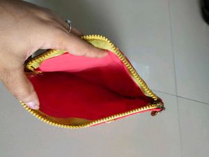 Red Embroidered Pouch