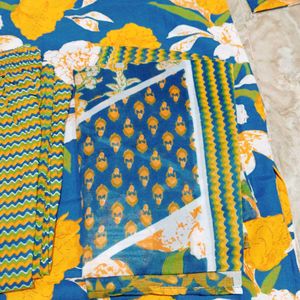 Flower Print Kurti Set