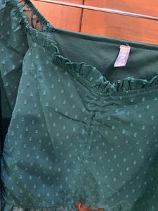 Chic Green Sheer Top