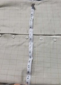 Men Cream Check Jacket Suit