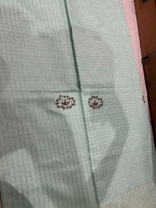 Light Green Saree One Time Used No Stains