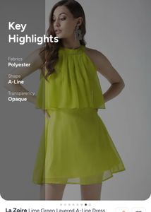 Neon Green Layered Mini Dress