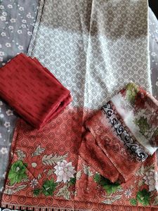 Kalamkari Unstitched Suit