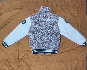 Rare Y2K Leopard Print Varsity Jacket