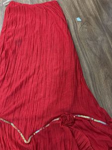 Red Ethnic Skirt / western
