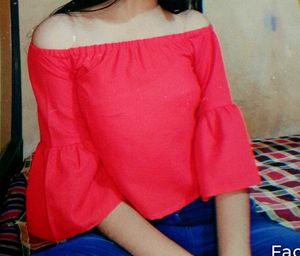 Red Off-Shoulder Top