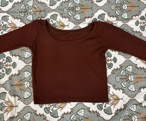 Brown Crop Top