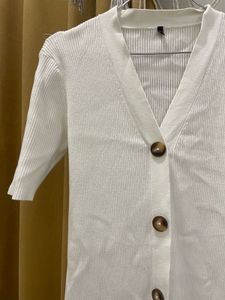 White Button Dress